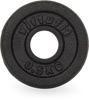 VirtuFit Cast Iron Weight Plate 30 mm - 0.5 kg - Black-3
