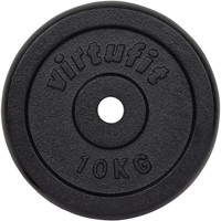VirtuFit Gietijzeren Halterschijf - Halter gewicht - 30 mm - 10 kg - Zwart-3