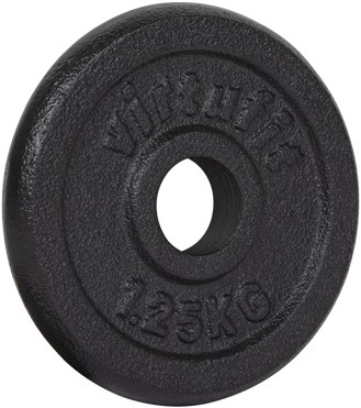 VirtuFit Gietijzeren Halterschijf - Halter gewicht - 30 mm - 1,25 kg - Zwart