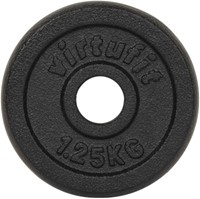 VirtuFit Gietijzeren Halterschijf - Halter gewicht - 30 mm - 1,25 kg - Zwart-3