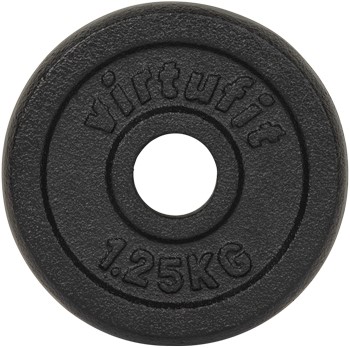 VirtuFit Gietijzeren Halterschijf - Halter gewicht - 30 mm - 1,25 kg - Zwart-3