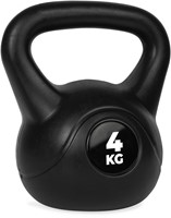 VirtuFit PVC Kettlebell - 4 kg - Zwart-2