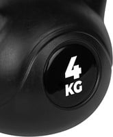 VirtuFit PVC Kettlebell - 4 kg - Zwart-3