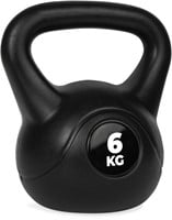 VirtuFit PVC Kettlebell - 6 kg - Zwart-2
