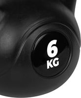 VirtuFit PVC Kettlebell - 6 kg - Zwart-3