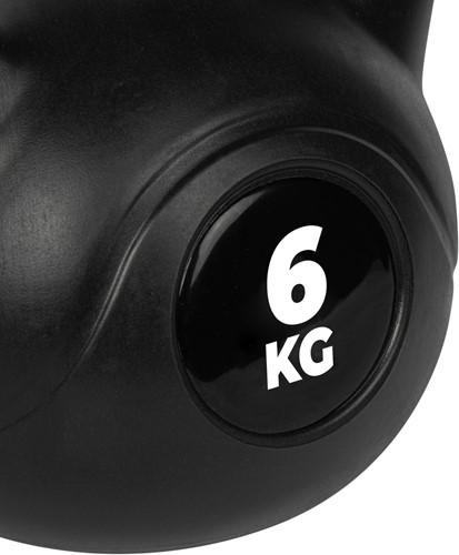 VirtuFit PVC Kettlebell - 6 kg - Zwart-3