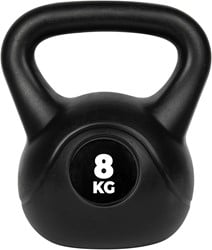 VirtuFit PVC Kettlebell - 8 kg - Black