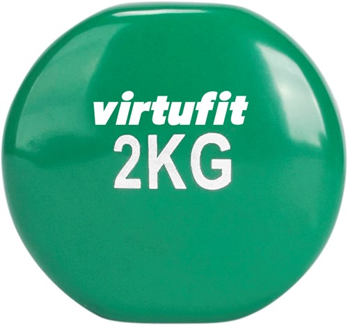 VirtuFit Vinyl Dumbbell Pro - 2 kg - Groen-3