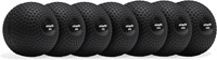 Totaalaanzicht van de complete VirtuFit Slam Ball set bestaande uit verschillende gewichten van 3 kg tot 15 kg.