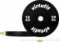 VirtuFit Bumper Plate - Olympische Halterschijf van Rubber - dikte