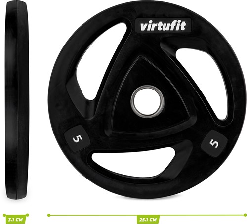VirtuFit Olympische Rubberen Halterschijf - maten