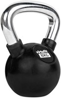 VirtuFit Kettlebell - Rubber/Chroom - 10 kg