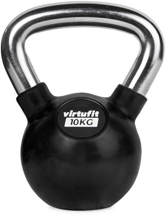 VirtuFit Kettlebell - Rubber/Chroom - 10 kg-2