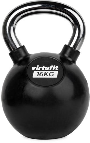 VirtuFit Kettlebell - Rubber/Chroom - 16 kg-2