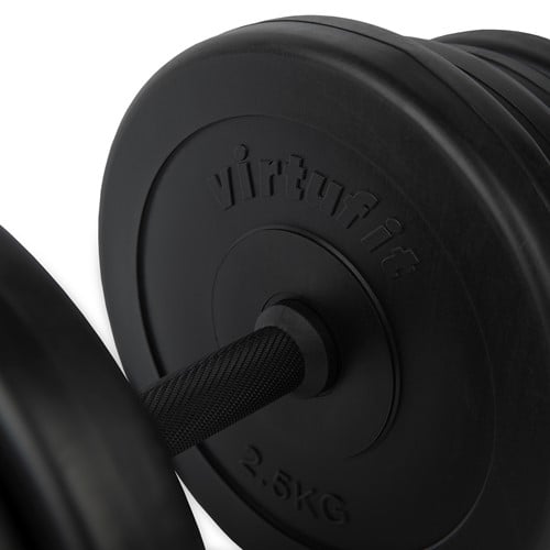 VirtuFit Verstelbare Dumbbellset - 2 in 1 Set - 30 kg - Vinyl-1