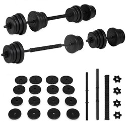VirtuFit Adjustable Dumbbell Set - 2 in 1 Set - 30 kg - Vinyl