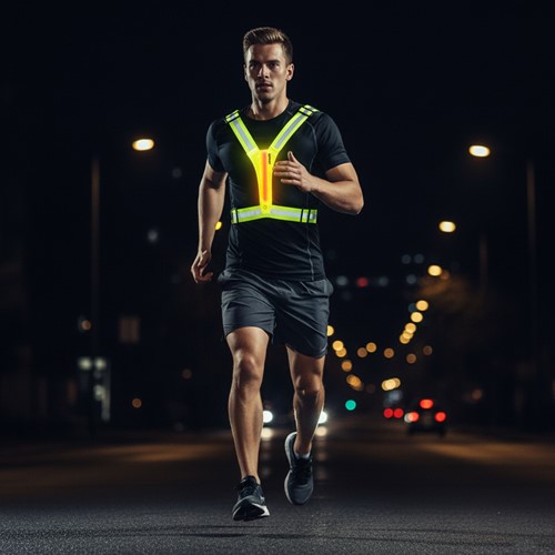 VirtuFit Reflective Safety Vest with LED – Running Lights-2