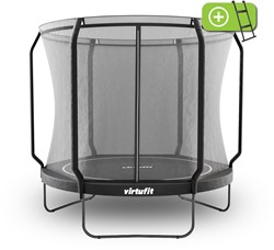 VirtuFit Premium Trampoline with Safety Net - Black - 251 cm