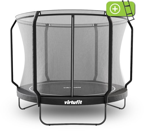 VirtuFit Premium Trampoline with Safety Net - Black - 305 cm