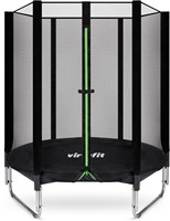 VirtuFit Kids Trampoline with Safety Net - Black - 140 cm