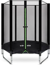 VirtuFit Kids Trampoline with Safety Net - Black - 140 cm