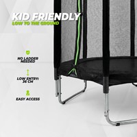 VirtuFit Kids Trampoline with Safety Net - Black - 140 cm-3