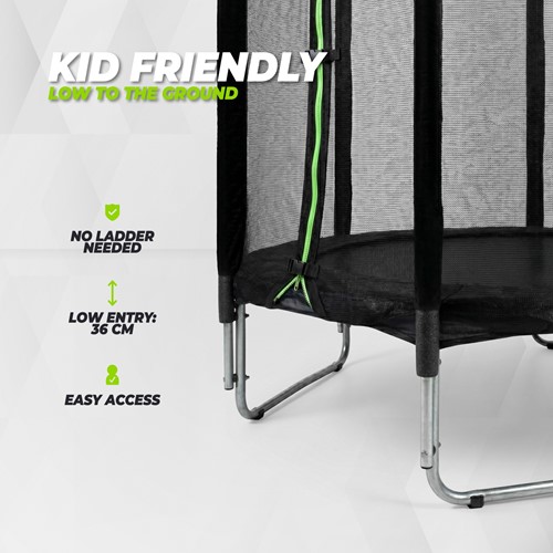 VirtuFit Kids Trampoline with Safety Net - Black - 140 cm-3
