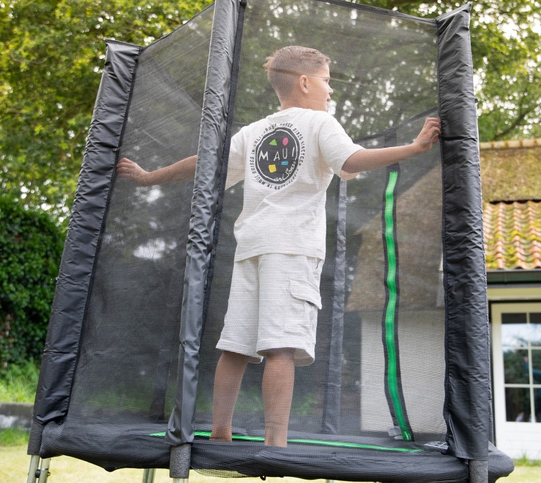 VidaXL Tuinbed met luifel 190x130 cm zwart/crème