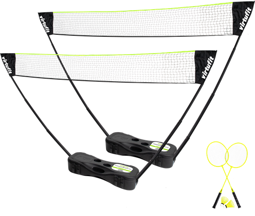 VirtuFit 2-in-1 Portable Badminton- en Tennisset - Inclusief koffer en rackets