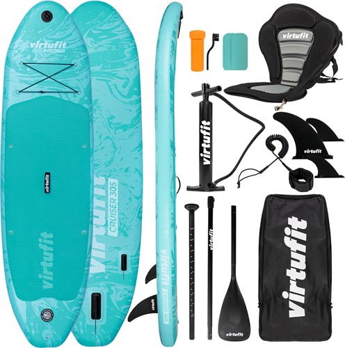 VirtuFit Supboard Cruiser 305 - Turquoise - Met Kajak zitje, accessoires en draagtas