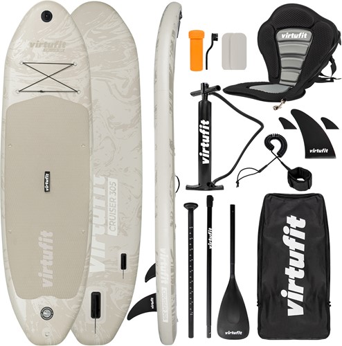VirtuFit Supboard Cruiser 305 - Sand Beige - Met Kajak zitje, accessoires en draagtas