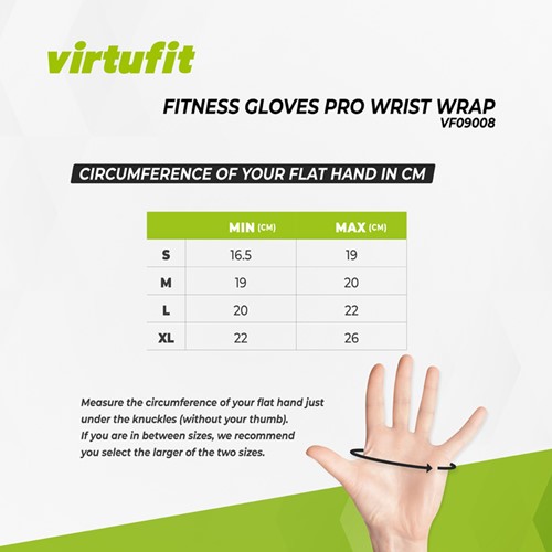 VirtuFit Fitnesshandschoenen Pro met Wristwrap