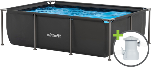 VirtuFit Rechthoekig Zwembad - 260 x 180 cm - Inclusief Filterpomp