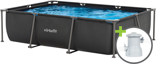 VirtuFit Rechthoekig Zwembad - 300 x 210 cm - Inclusief Filterpomp