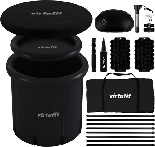 VirtuFit IJsbad XXL - 375 Liter - Antraciet - Inclusief accessoires