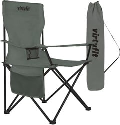 VirtuFit Foldable Camping Chair - Grey