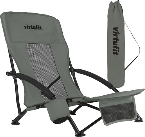 VirtuFit Foldable Beach Chair - Grey