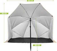 VirtuFit Strandparasol - Windscherm - Afmetingen