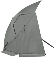 VirtuFit Strandparasol Premium - Windscherm - 225 cm - Grijs-3