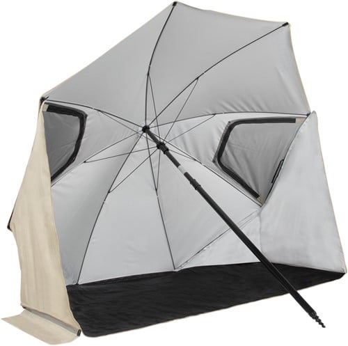 VirtuFit Strandparasol Premium - Windscherm - 225 cm - Beige