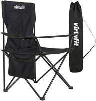 VirtuFit Foldable Camping Chair - Black