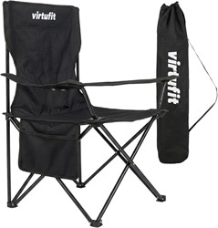 VirtuFit Foldable Camping Chair - Black