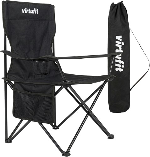 VirtuFit Foldable Camping Chair - Black