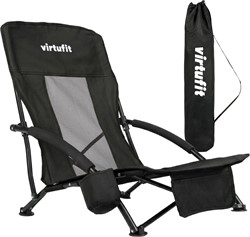 VirtuFit Foldable Beach Chair - Black