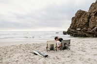 VirtuFit Opvouwbare Strandstoel - Grijs - sfeerafbeelding 3