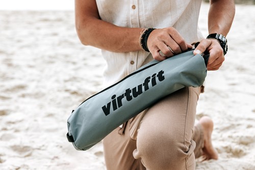 VirtuFit Camping Stoel Compact - Strandstoel  - Grijs - sfeerafbeelding 1