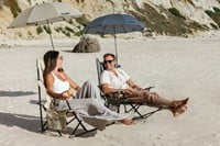 VirtuFit Opvouwbare Camping Stoel met Voetsteun - Strandstoel - Grijs - sfeerafbeelding 3