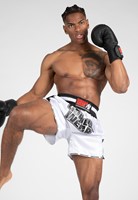 Gorilla Wear Piru Muay Thai Shorts - Wit/Zwart-3