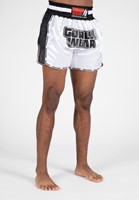 Gorilla Wear Piru Muay Thai Shorts - Wit / Zwart