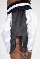 Gorilla Wear Piru Muay Thai Shorts - Wit / Zwart
